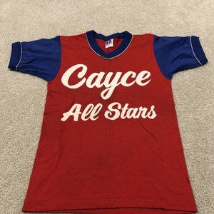 Vintage Youth Baseball Jersey Cayce All Stars Small Russel Athletic